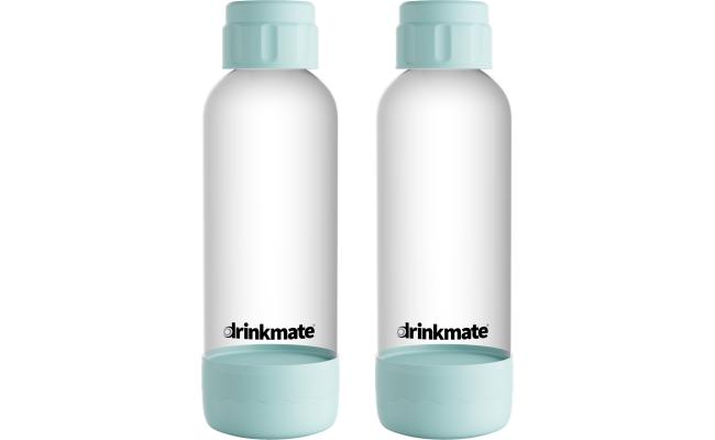 DrinkMate PET Bottles 1L Arctic Blue, Twin Pack (2)